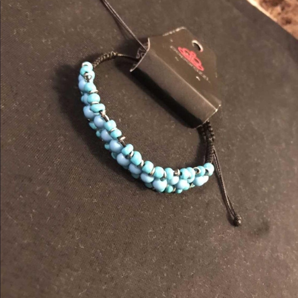 Paparazzi blue pull tie bracelet